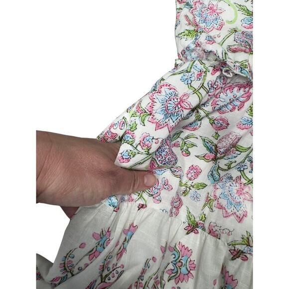 Celina Moon Women's High Neck Floral Spring Mini Dress with Ruffles Size XL - Picture 8 of 11